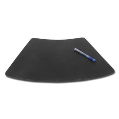 Made-To-Order Black Leather 17x14 Conference Table Pad for Round Tables MA59859